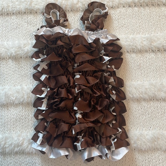 Baby Romper Rush dance American football touchdown satin petti dress girls M … - Picture 8 of 9